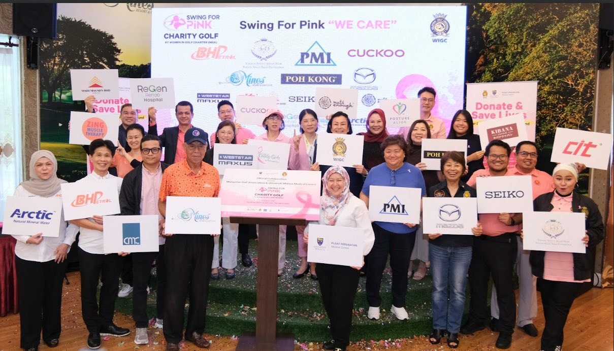 马来西亚高尔夫协会女性高尔夫宪章 推出 “Swing for Pink 粉红挥杆” 慈善活动 支持PPUM B40乳癌诊断基金